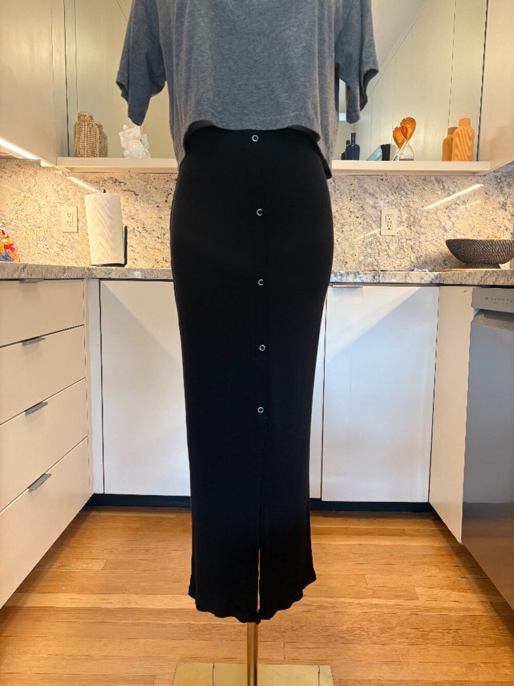 Asos Black Midi Skirt